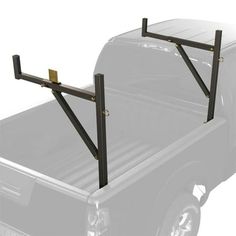 a truck with two metal bars on the back of it's bed and one is black