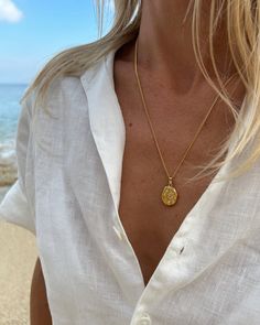 Gold Necklace with Pendant- Creased Pendant Necklace | Cult of Sun Jewelry Long Gold Pendant Necklace, Big Pendant Necklace, Coin Necklace Gold, Sun Jewelry, Gold Medallion Necklace, Hammered Necklace, Dainty Gold Jewelry, Gold Coin Necklace, Gold Medallion