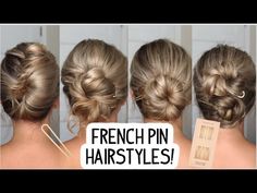 When it's hot, you do not want your hair down. In this tutorial, I'll show you how to use u-shaped hairpins, also know as French pins or hair forks No Elastic Hairstyles, Hair Pins Hairstyles Korean, French Pin Hairstyles Short Hair, French Hair Pin Styles, French Pin Hairstyles, Hair Pin Style, Medium Long Hairstyles, Pin Hairstyles, French Pin