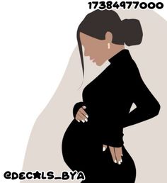 the pregnant woman is wearing a black dress and holding her hands on her stomach,