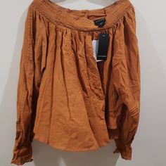 New With Tags Nwt Brand: Liv Los Angeles Color: Burnt Orange, Rust, Pumpkin Pie Pretty Lace And Stitching Detailing Relaxed Fit Peasant Top For Daywear, Fall Peasant Top For Day Out With Relaxed Fit, Spring Peasant Long Sleeve Top, Peasant Long Sleeve Top For Spring, Spring Peasant Top With Long Sleeves, Peasant Style Long Sleeve Top For Spring, Relaxed Fit Peasant Top For Fall, Peasant Tops For Daywear In Fall, Peasant Tops For Fall Daywear