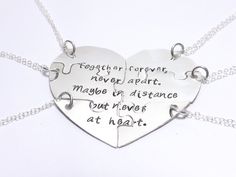 Together Forever Never Apart, Puzzle Necklace, Shape Puzzle, Puzzle Piece Necklace, Diy Jewelry Tutorials, Bff Necklaces, Electroformed Jewelry, Shape Puzzles, Friendship Necklaces