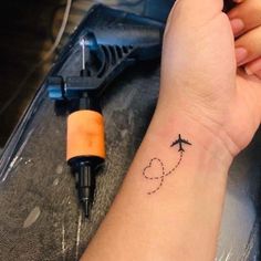 Airplane Tattoo, Cute Simple Tattoos, Basic Tattoos, Small Pretty Tattoos, Petite Tattoos, Cute Small Tattoos, Cute Tattoos For Women, Classy Tattoos