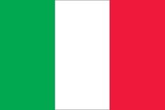 the flag of italy is shown in red, white and green