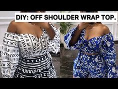 How to Cut and Sew a Simple Off Shoulder Wrap top. - YouTube Off Shoulder Wrap Top, Jewelry Making Tutorial, Dress Sewing Tutorials, Hijab Designs, Bow Skirt, Lace Gown Styles, Shoulder Wrap, Gown Styles, Clothes Sewing