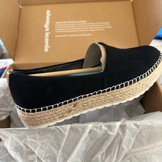 Brand New Never Worn. Black Dr. Scholls Espadrilles Size 7.5 Espadrilles With Cushioned Footbed For Outings, Casual Synthetic Espadrilles With Textured Sole, Flat Espadrilles With Cushioned Footbed For Outings, Casual Synthetic Espadrilles With Flat Heel, Black Closed Toe Espadrilles For Spring, Casual Synthetic Espadrilles With Round Toe, Casual Synthetic Round Toe Espadrilles, Flat Synthetic Espadrilles With Rubber Sole, Black Flat Espadrilles With Cushioned Footbed