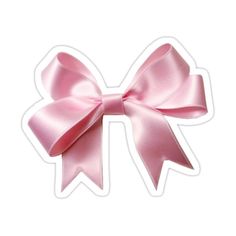 a pink bow on top of a white background