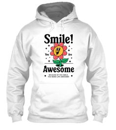 Shop Smile Awesome Hoodie as well as other smile awesome merchandise at TottNes#photooftheday #tracksuit #tshirtprint #tshirtpria #tshirtfashion #hawaiishirt Our Style: Men T-Shirt, Women T-Shirt, Long Sleeves, Hoodie, Sweatshirt and home products. Our Size: S, M, L XL, 2XL, 3XL, 4XL, 5XL Plus Size. T-Shirt design, custom t-shirts, graphic tees, custom t-shirts design. Protect yourself with comfort and confidence. Check the link to buy it: https://tottnes.com/product/hoodie/1785690-smile-aw... Hooded Graphic Print T-shirt For Winter, Casual Pre-shrunk Hooded T-shirt, Winter Hooded T-shirt With Letter Print, Winter Graphic Print Hooded T-shirt, Funny Crew Neck Hoodie For Streetwear, Fun Letter Print Hoodie For Streetwear, Fun Hoodie With Letter Print For Streetwear, Fun Cotton Crew Neck Hoodie, Funny Crew Neck Hoodie With Graphic Print