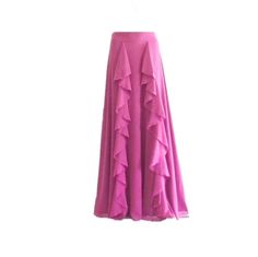 "It is made from soft and good quality Chiffon fabric. This is made to order in your measurements. Skirt length: 38\" .It can be made longer or shorter. It is made with a zipper. You can choose other color from the color chart. When you order please give me your measurements: 1: The length of skirt from the top of the waistline to bottom hem . 2: Waist ( where you want the waistline to be) . 3: Hips ( around the fullest part) 4: And your color choice. Tailoring time: 1-2 weeks before shipping. C Ruffle Skirt Long, Purple Maxi Skirt, Tyrian Purple, Bridesmaid Skirt, Skirt Chiffon, Grey Maxi Skirts, Green Maxi Skirt, Bridesmaid Skirts, Blue Maxi Skirt