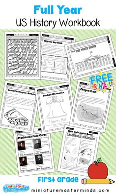 the full year us history workbook for first grade students