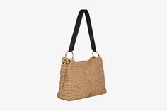 Strathberry - Lana Hobo - Natural / Black | Strathberry Bar Hardware, Music Bar, Hobo Style, Contrast Stitch, Bag Straps, Small Bags, Handbag Accessories, Purse Wallet, Evening Bags