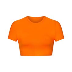 SWIM T-SHIRT | ORANGE - SWIM T-SHIRT | ORANGE White Bathing Suit Top, Tight Crop Top, Crop Swim Top, Orange Crop Top, White Bathing Suit, Big Girl Fashion, Bathing Suit Top, Cute Crop Tops, Cropped Tee