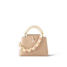 LOUIS VUITTON® - Capucines Bb - Hazelnut Luxury Beige Bag, Luxury Designer Beige Bag, Luxury Heart-shaped Shoulder Bag For Everyday Use, Luxury Coach Shoulder Flap Bag, Compare Fendi Peekaboo With Capucines, Luxury Coach Shoulder Bag With Removable Pouch, Tas Louis Vuitton, Louis Vuitton Capucine, Louis Vuitton Capucines Bb