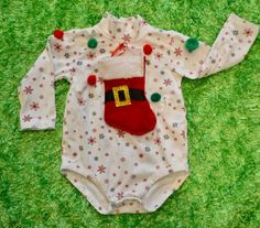 12 Months, Ugly Christmas Sweater, onesie, Christmas top, 1 year old, toddler, open stocking Baby Ugly Christmas Sweater, Christmas Onesie, Ugly Sweater Party, Christmas Tops, Don't Leave, Candy Canes, Christmas Baby, Ugly Sweater, Pom Poms