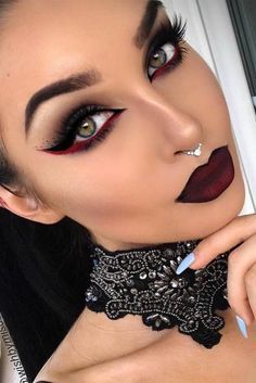 Vampire Makeup Ideas, Vampire Makeup Looks, Carnaval Make-up, Vampire Makeup Halloween, Makeup Zombie, Halloweenský Makeup, Halloween Make-up Looks, Vampire Makeup