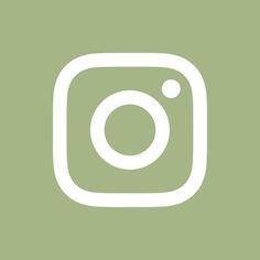 the instagram logo is shown in white on a light green background with black border