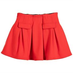 Girls red flared Skirt from Lili Gaufrette, features decorative red pocket flaps and inverted pleats all the way around. Skirt is made from a soft, thick viscose jersey.   Comes with an elasticated waist giving it a little extra comfort and a better fit for any girl.       70% Viscose, 26% Polyester, 4% Elastane Skirt With Pleats, Kids Designer Clothes, Red Pocket, Girls Skirt, Jersey Skirt, Girls Red, Designer Kids Clothes, Flared Skirt, Flare Skirt