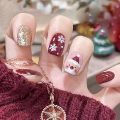 Christmas Snowflakes Nails, Christmas Nails Diy, Christmas Nails Acrylic