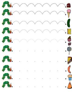 the very hungry caterpillar worksheet for kids to practice their writing skills