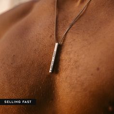 Mens Personalized Coordinates Bar Necklace Guys Minimal - Etsy Brasil Custom Bar Necklace, Bar Necklace Personalized, Silver Bar Necklace, Better Version, Custom Bar, Personalized Pendant, Kandy, Diamond Simulant, Square Pendant