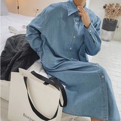 Gemi Light Wash Denim Midi Shirt Dress Dress Shirt Dress, Midi Short Sleeve Dress, Denim Cotton, Midi Shirt Dress, Polyester Dress, Light Wash Denim, Casual Denim, Dress Material, Long Sleeve Maxi Dress