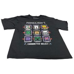 Select Your Favorite Minecraft Character: Zombie Pigment, Ghost, Blaze, Zombie, Steve, Skeleton, Underman, Creeper Or Spider. 100% Combed Cotton Tumble Dry Designed For Minecraft Video Game Fans: Who Is Your Favorite Minecraft Character? Comfortable Fit: This Super Comfy Tag Less Shirt Is Knitted From 100% Combed Ring-Spun Cotton; 30/1 Stitching; Heavyweight 5.4 Ounce Jersey For Boys & Teens: Youth Sizes Feature A Relaxed-Fit Body Easy Care: Machine Wash In Cold With Like Colors; Tumble Dry On L Black Avengers, Minecraft Character, Nickelodeon Girls, Avengers Shirt, Acdc Shirt, Lakers T Shirt, Smiley Face Shirt, Halloween Tee Shirts, Minecraft Characters