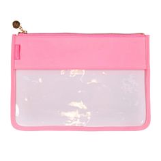 Simply Southern - Ballet Preppy Plain Clear Zip Bag Pink Pouch With Zipper Pocket For On-the-go, Pink On-the-go Pouch With Zipper Pocket, Clear School Bags With Zipper Pouch, Clear Rectangular Bags With Zipper Pouch, Clear Rectangular Bag With Zipper Pouch, Rectangular Clear Bag With Zipper Pouch, Trendy School Cosmetic Bag With Zipper Pocket, Rectangular Nylon Pencil Case For School, Clear Rectangular Bag With Zipper Closure