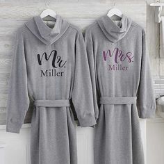 Elegant Couple Personalized Sweatshirt Robe Bridal Pj Set, Personalized Robes, Personalization Mall, Personalized Robe, Matching Robes, Elegant Couple, Floral Bridesmaid, Spa Set, Wedding Robe