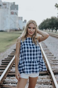 How cute is this plaid linen peplum?! Maddie is wearing a size smallLightweight/Non-sheerThis item is final sale. Casual Peplum Top, Plaid Linen Tops For Spring, Spring Plaid Linen Top, Casual Summer Peplum Top For Vacation, Hey Babe, Boutique Gifts, Gift Boutique, Spring Summer Fashion, Final Sale