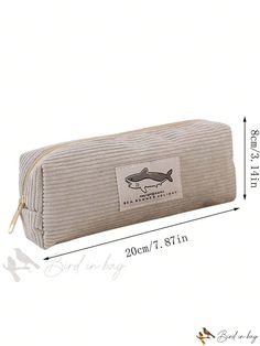 Bird in Bag - Korean-Style Velvet Pencil Case with Cute Shark Shape, Durable and Stain Resistant, Unique Stationery Shark Design, Cute Shark, Grey Pattern, Diy Supplies, Green Pattern, Bird In Bag, Pencil Case, Light Colors, Korean Fashion