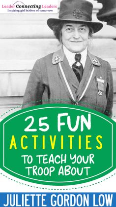 the cover of 25 fun activities to teach your troop about