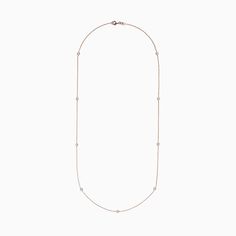 Effy Pave Rose 14K Rose Gold Diamond Station Necklace, 0.62 TCW 14k Rose Gold Diamond Necklace With Delicate Chain, Rose Gold Diamond Necklace With Delicate 14k Gold Chain, Fine Jewelry Rose Gold Diamond Necklace With Delicate Chain, Station Necklace, Rose Gold Diamonds, Gold Rose, Gold Diamond, Hoop Earrings, Rose Gold