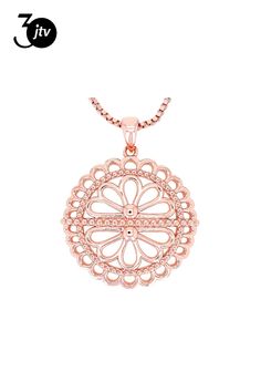 Timna Jewelry Collection��� Copper Flower Pendant With 18" Box Chain. Measures Approximately 1.35"L x 1.08"W. 2.7mm Bail. Lobster Claw Clasp With A 2" Extender. Metal Jewelry With Flower Charm And Pendant, Elegant Chain Jewelry For Mother's Day, Elegant Mother's Day Jewelry With Chain Detail, Metal Flower Pendant Jewelry With Chain, Metal Jewelry With Adjustable Chain And Flower Shape, Flower Pendant Chain Jewelry Gift, Flower Shaped Chain Necklace For Gift, Flower Chain Necklace For Gift, Rose Gold Pendant Necklace With Box Chain