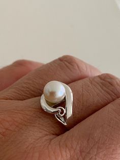 Ring For Wedding, Silver Hallmarks, Gift Ring, Multi Stone Ring, Pearl Size, Ring Band, Multi Stone, Silver Pearls, Cultured Pearls