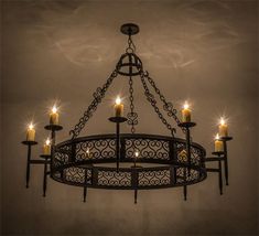 Meyda Tiffany - 165221 - Ten Light Chandelier - Toscano - Black Spanish Lighting, Cool Chandeliers, Western Interior, Modern Castle, Loft Lighting, Chandelier Black, Wrought Iron Chandeliers, Unique Chandeliers, Elegant Chandeliers