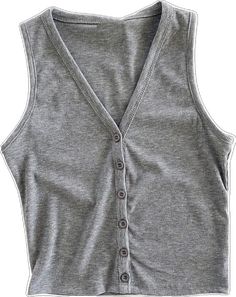 Stretch Tops With Buttons For Layering, Sleeveless Tops For Layering With Button Closure, Solid Tops With Buttons For Layering, Ribbed Button-up Tops For Layering, Casual Everyday Ribbed Vest, Casual Ribbed Vest For Everyday Wear, Casual Tank Top With Buttons, Spring Vest With Button Closure For Layering, Versatile Tops With Button Closure For Layering