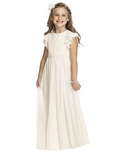 Flower Girl Dress FL4038 Girls First Communion Dresses, Chiffon Flower Girl Dress, Holy Communion Dresses, First Communion Dress, First Communion Dresses, Baptism Dress, Communion Dresses, Wedding Boho, Long Bridesmaid Dress