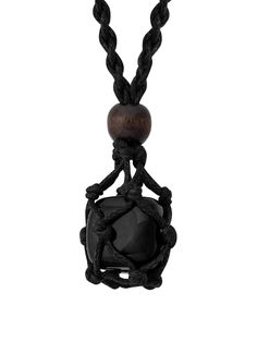 PRICES MAY VARY. INTRICATELY HANDCRAFTED DESIGN: This necklace showcases a faceted black obsidian stone encased in a detailed macramé setting, offering a unique and artisanal aesthetic. POWERFUL PROTECTIVE STONE: Made from genuine black obsidian, renowned for its properties to shield against negativity and promote emotional clarity. SPIRITUAL AND HEALING PROPERTIES: Obsidian is often used in healing and spiritual practices, believed to anchor the spirit and protect the wearer from emotional and Artisanal Aesthetic, Black Obsidian Stone, Geometric Pendant Necklace, Obsidian Stone, Cord Jewelry, Crystal Pendant Necklace, Neutral Design, Geometric Pendant, Black Obsidian