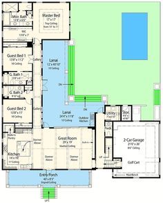 the floor plan for this modern home is very large and has lots of space to put in