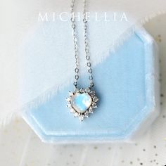 "Our current turnaround time for regular orders is 6-8 weeks. For urgent orders, please shop our Ready-to-Ship collection below (7-10 business days): https://michellia.com/collections/ready-to-ship (please copy and paste into browser) -------- 「Cordelia」- Heart of the Sea necklace, in Moonstone | N4006 \"You've got eyes of the stars and heart of the sea. Come, come away with me.\" ♥ Product Summary ♥ Main Stone: Natural Moonstone, Heart Shape Faceted Cut, 6mm*6mm Accent Stone: Genuine Diamonds, Luxury Heart Cut Necklaces For Wedding, Diamond White Necklaces For Wedding And Mother's Day, Luxury Heart Cut Wedding Necklaces, Heart-shaped Gemstone Necklaces For Weddings, Celestial Diamond Necklace For Wedding, Fine Jewelry Heart Pendant For Wedding, Celestial Style Diamond Wedding Necklaces, White Heart Cut Necklace For Wedding, Celestial Pendant Jewelry For Wedding