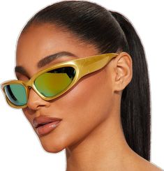 Gold Sunglasses With Uva Protection For Party, Gold Anti-reflective Sunglasses For Parties, Blinding Lights, Gold Sunglasses, Gold Fashion, Fashion Nova, Sunglasses, Collage, Gold