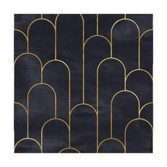 art deco wallpaper in black and gold, with an abstract design on the back