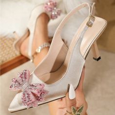 Super Cute And Stylish Ships In 5-10 Business Days Tags: #Shoes #Heels #Party #Newyears #Holiday #Sandals #Gold #Beautiful #Glitter Summer Embellished Wedding Shoes For Banquets, Summer Wedding Shoes Embellished For Banquet, Summer Embellished Wedding Shoes For Banquet, Banquet Heels For Party Season, Heels For Banquet And Party Season, Spring Party Heels With Pink Bow, Pink Bow Heels For Spring Party, Pink Embellished Heels For Wedding, Pink Wedding Shoes For Spring