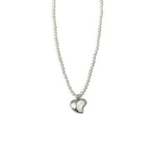 This Sterling Silver Heart Half Heart Pearl Necklace is perfect for any occasion. The half-heart design is made from sterling silver with a single pearl in the center of each half for an elegant look. Wear it to add a touch of sparkle and shine to any outfit. Made of 925 Sterling Silver & Pearl Tarnish-proof Water-proof Safe for sensitive skin Create with White gold plated Length: 40+5cm Weight: 9.6g/8.9g SKU: AN23092209 Product keywords: pearl necklace, pearl drop necklace, half pearl half chai Elegant Sterling Silver Heart Necklace With Heart Detail, Elegant Sterling Silver Heart Charm Necklace, Elegant Silver Heart Necklace With Heart Beads, Elegant Silver Necklace With Heart Detail, Silver Heart Pendant With Pearl Drop, Pearl Heart Pendant Jewelry With Heart Charm, Pearl Heart Charm Necklace, Silver Heart-shaped Jewelry With Pearl Charm, Heart-shaped Silver Necklace With Pearl Charm