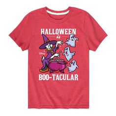 Add a magical addition to his wardrobe with this Disney Boys Halloween Is Bootacular Tee. ©Disney FEATURES Crewneck Short sleevesFABRIC & CARE Cotton, polyester Imported Machine wash Size: Medium. Color: Red. Gender: male. Age Group: kids. Material: Polyester|Cotton. Disney Halloween T-shirt For Fan Events, Disney Halloween T-shirt With Character Print, Disney Halloween Character Print T-shirt, Disney Halloween T-shirt, Graphic Material, Disney Boys, Halloween Boys, Kids Pattern, Daisy Duck