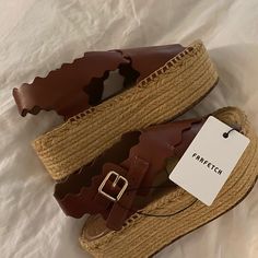 No Box With Farfetch Tag - Never Worn! Chloe Brown, Chloe Shoes, Womens Shoes Wedges, Platform Wedges, Chloe, Wedges, Women Shoes, Women Shopping, Color