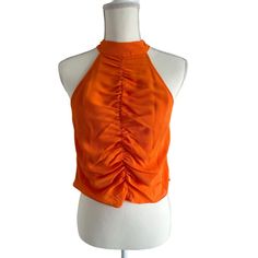 Staud Orange Ruched Tank Top Size 8 New New With Tags Never Worn Features: Tank Top Size: Womens 8 Casual Spring Tops By Staud, Spring Casual Staud Tops, Casual Staud Tops For Spring, Casual Summer Tops By Staud, Casual Staud Tops For Summer, Casual Staud Summer Top, Summer Ruched Sides Top For Night Out, Summer Night Out Tops With Ruched Sides, Summer Tops With Ruched Sides For Night Out