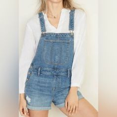 Old Navy Denim Shortalls Overalls California Style Medium Wash Size Large (10-12) Nwt’s Casual Medium Wash Shortalls With Pockets, Denim Shortalls In Medium Wash With Bib Front, Medium Wash Denim Shortalls With Bib Front, Spring Denim Shortalls With Bib Front, Dark Wash Denim Bib Front Shortalls, Blue Utility Shortalls For Spring, Relaxed Fit Denim Shortalls, Utility Denim Shortalls For Spring, Denim Utility Shortalls For Spring