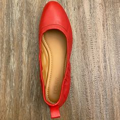 Size 7, Red Flats, J. Crew -Pair, Never Worn Red Synthetic Flats With Flat Heel, Red Synthetic Flats, Casual Flats With Red Sole For Workwear, Red Casual Synthetic Flats, Casual Red Synthetic Flats, Casual Workwear Flats With Red Sole, Red Slip-on Flats For Spring, Casual Red Flats For Work, Red Flats For Workwear In Spring