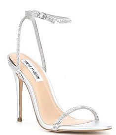 Women's Party & Evening Shoes | Dillard's Summer Wedding Shoes, Clear Block Heels, Strappy Block Heels, Ankle Strap Block Heel, July Wedding, Bridal Heels, Ankle Strap Wedges, Prom Shoes, Evening Shoes